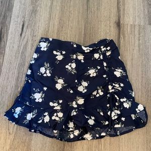 flower printed skort
